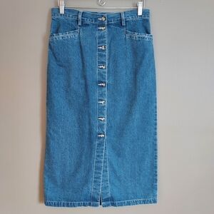 Eddie Bauer Y2K 90's Denim Jean Skirt Size 12P
